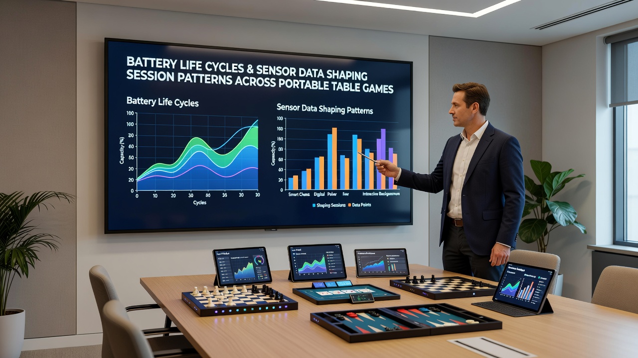 Close-up view of sensor calibration graphs overlaid on a mobile table game interface during extended battery drain