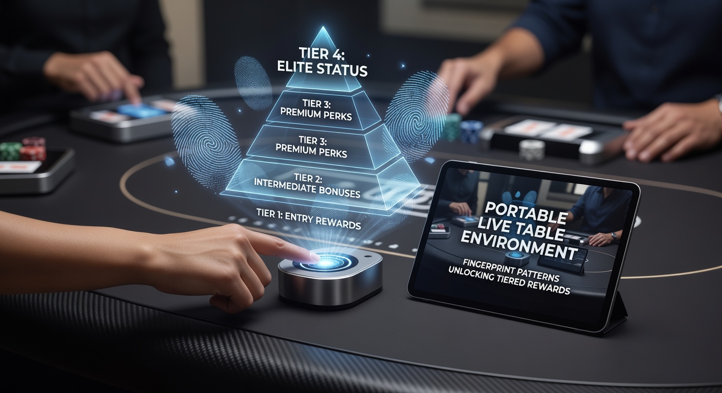 Close-up of smartphone fingerprint sensor activating rewards dashboard in live casino app