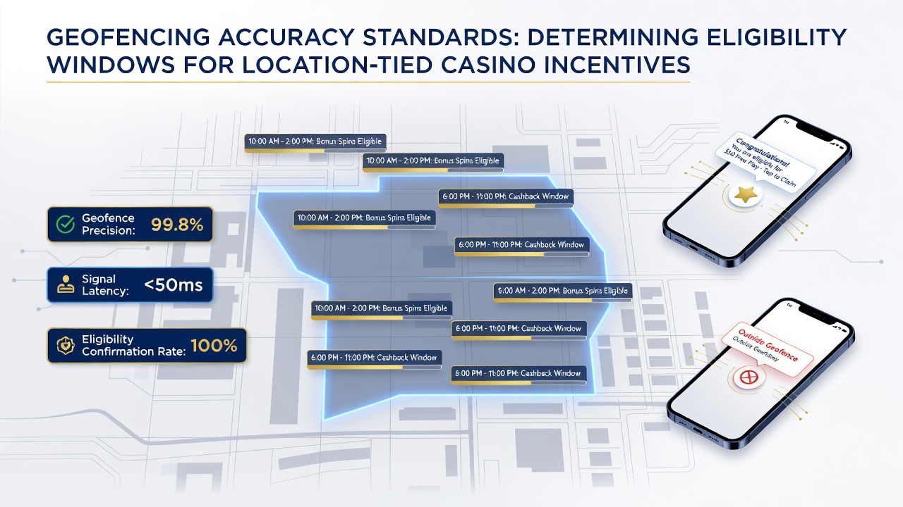 Mobile device interface displaying geofence boundary confirmation during casino bonus claim process
