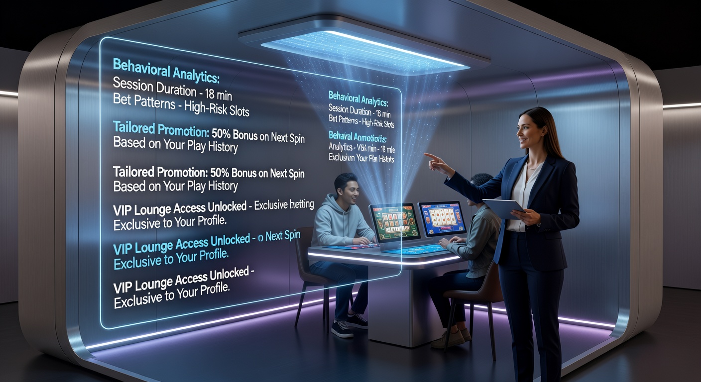 Smartphone displaying personalized casino promotions based on user behavior data