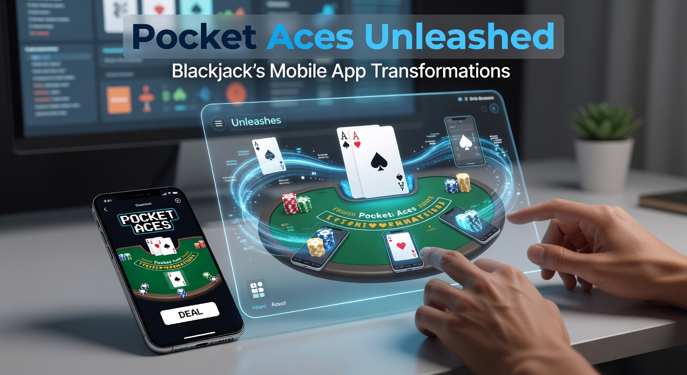 Smartphone screen displaying a vibrant mobile blackjack table with cards and chips in action, capturing the thrill of pocket aces on the go