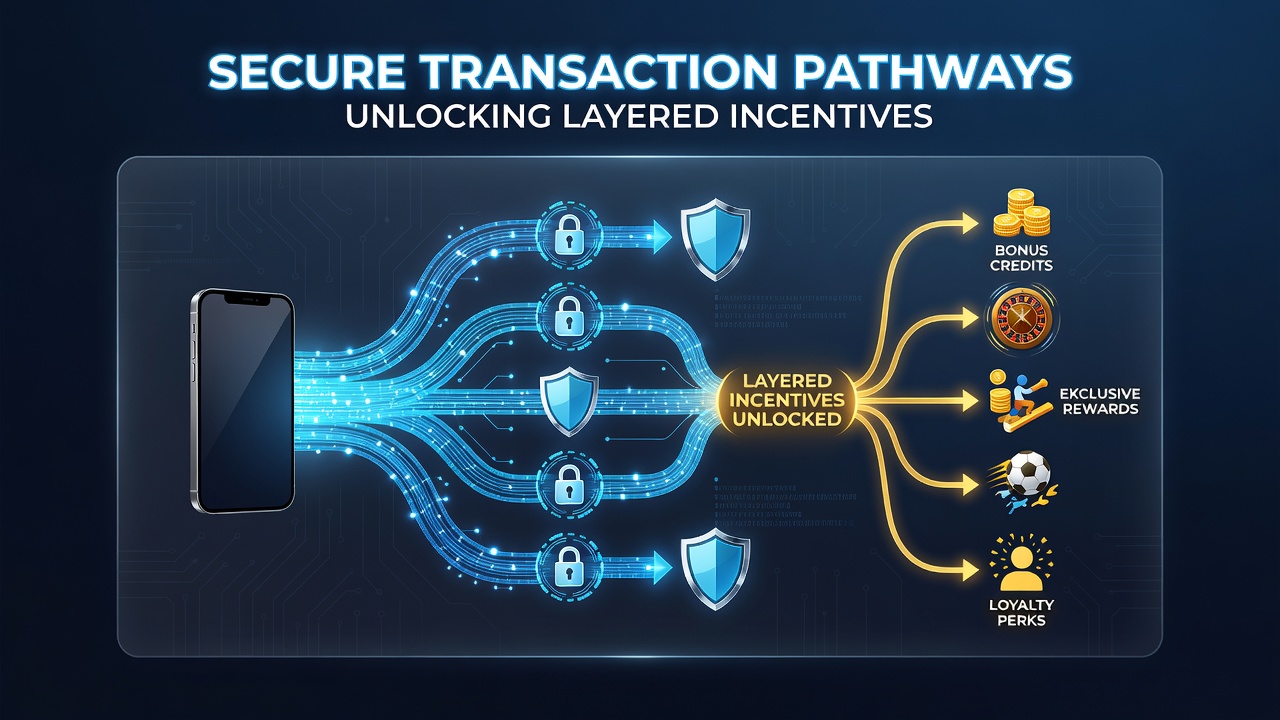 Mobile interface illustrating layered rewards triggered after secure payment confirmation