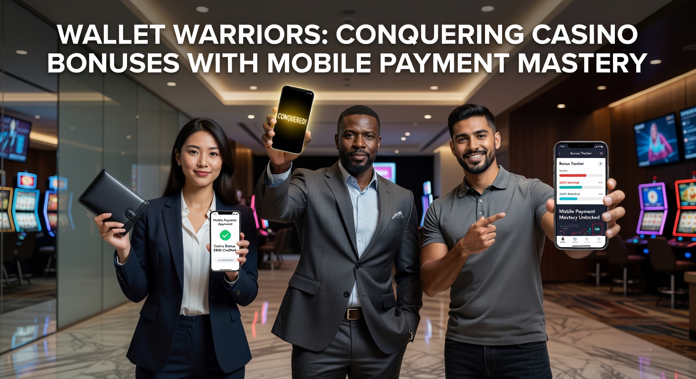 A smartphone displaying a casino app with mobile wallet icons and bonus notifications popping up dynamically